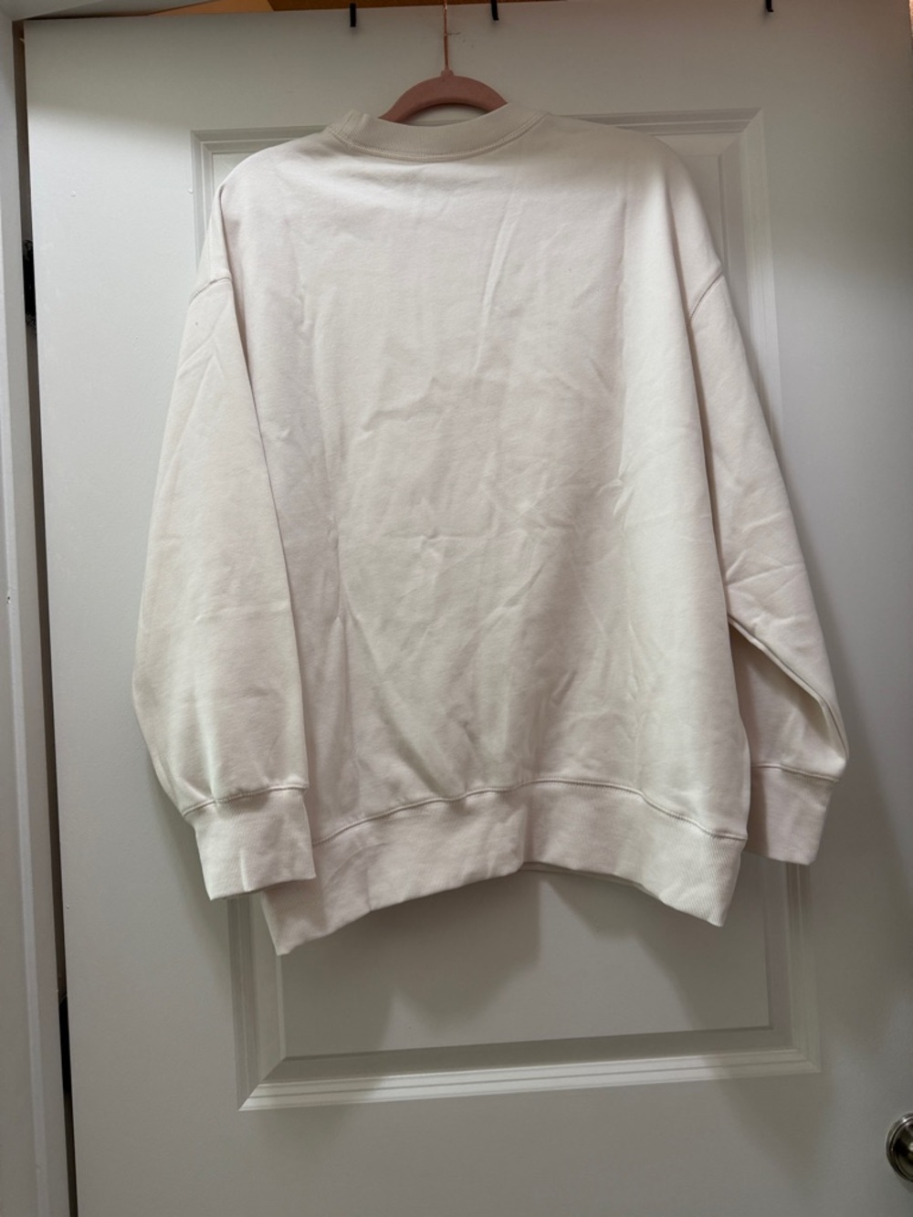 Victoria's Secret Cream Rhinestone Script Long Sleeve Tee M - Picture 6 of 8